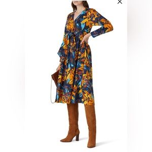 Marisa Webb Collective Floral Shirtdress size 8 with pockets